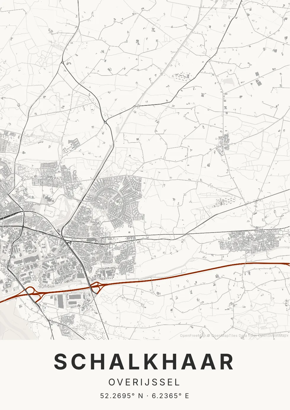 Deventer in Inktwas stijl