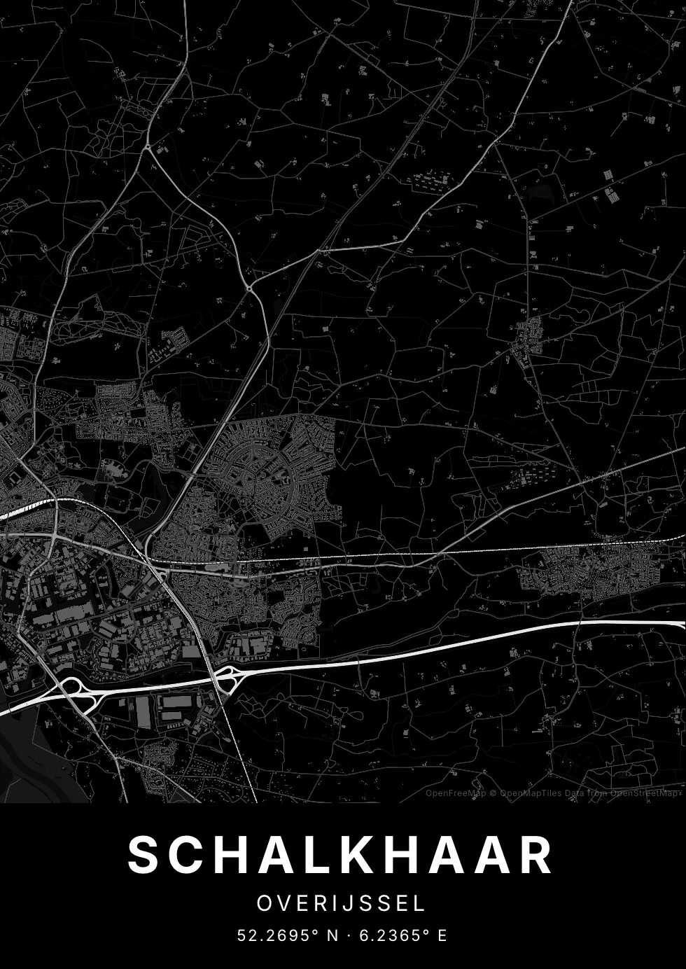 Kaartposter van Deventer