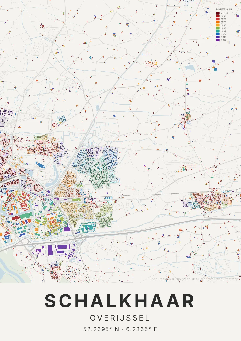 Deventer in Tijdlaag stijl