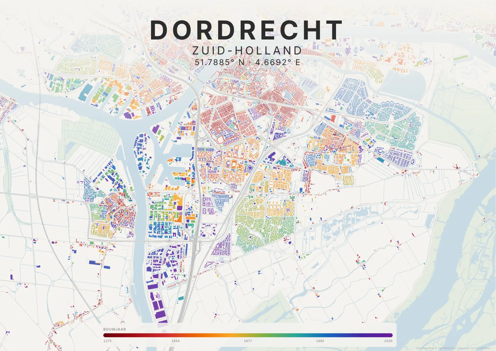 Tijdlaag liggende poster stijl
