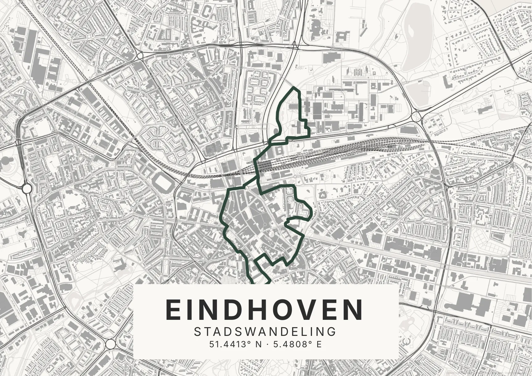 Inktwas liggende poster stijl