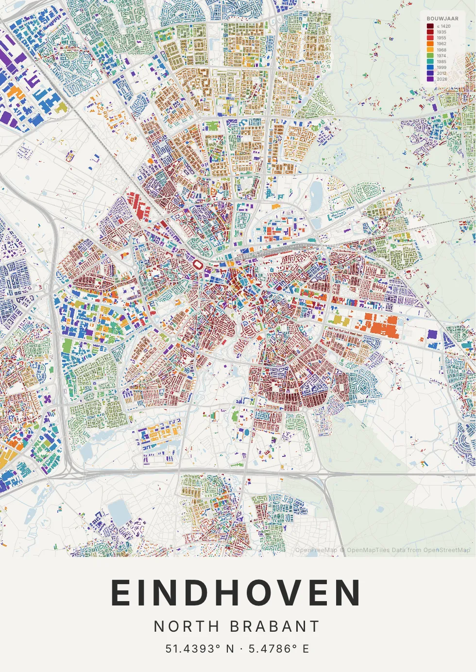 Eindhoven in Tijdlaag stijl