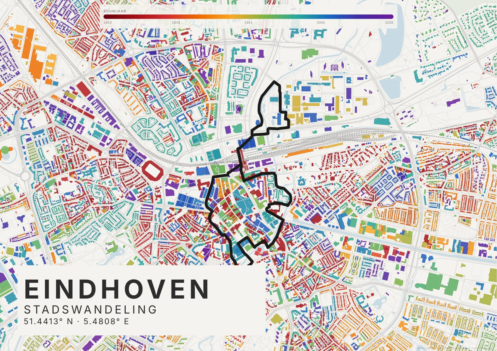 Tijdlaag liggende poster stijl