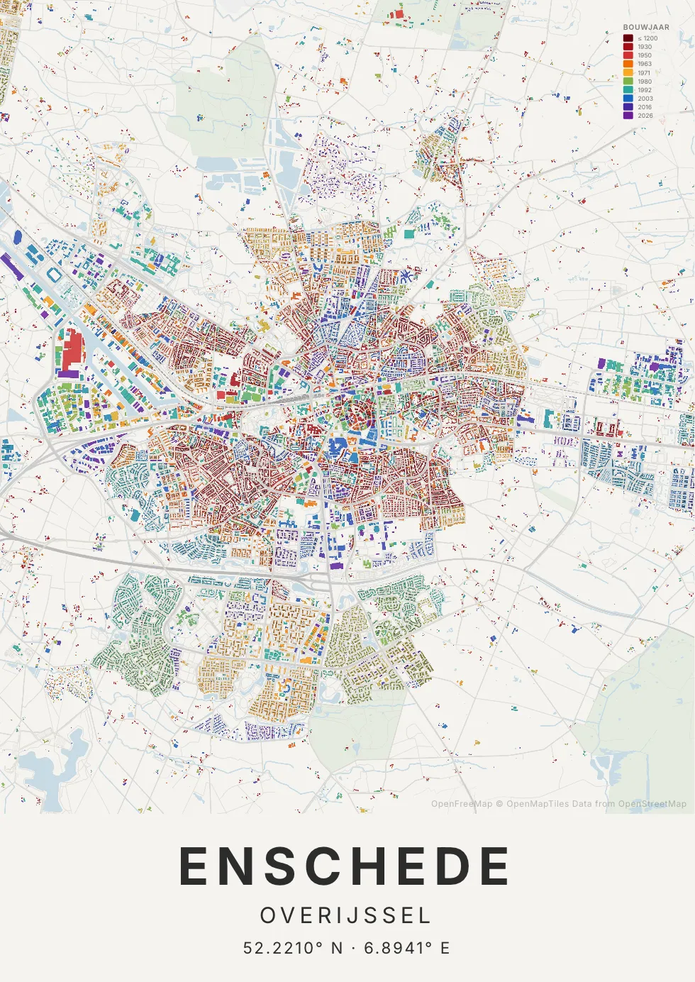 Enschede in Tijdlaag stijl