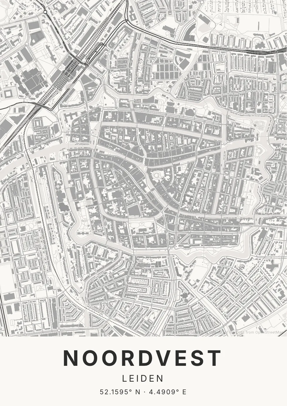 Leiden in Inktwas stijl