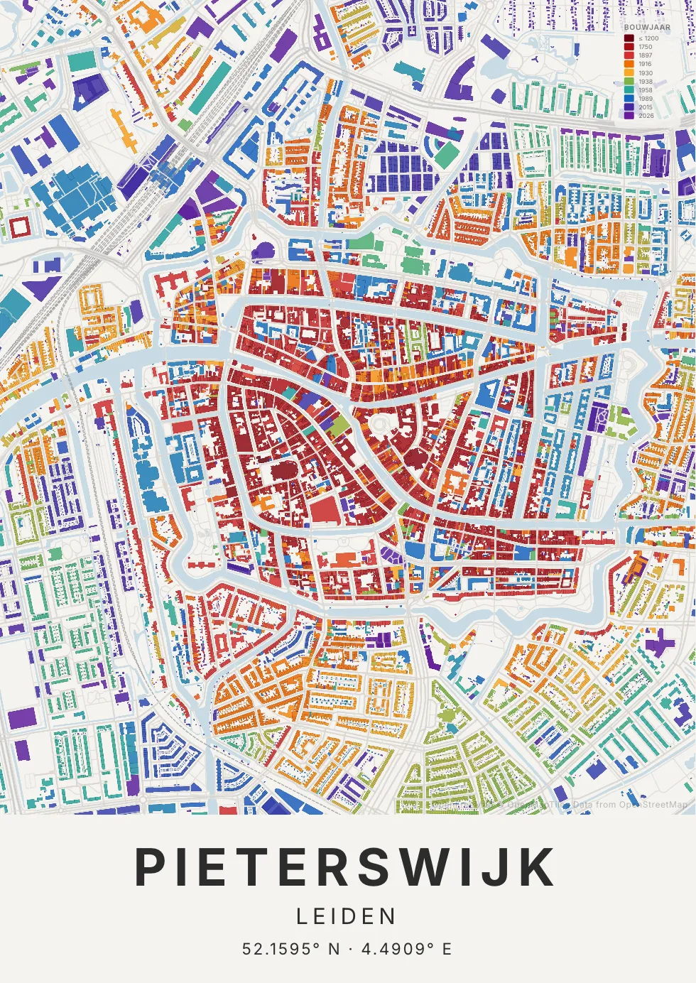 Leiden in Tijdlaag stijl