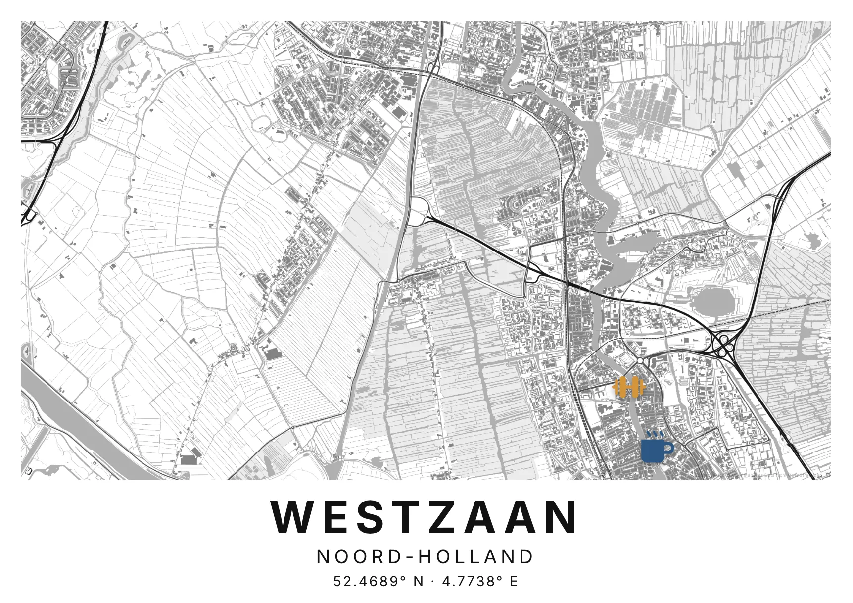 Helder liggende poster stijl