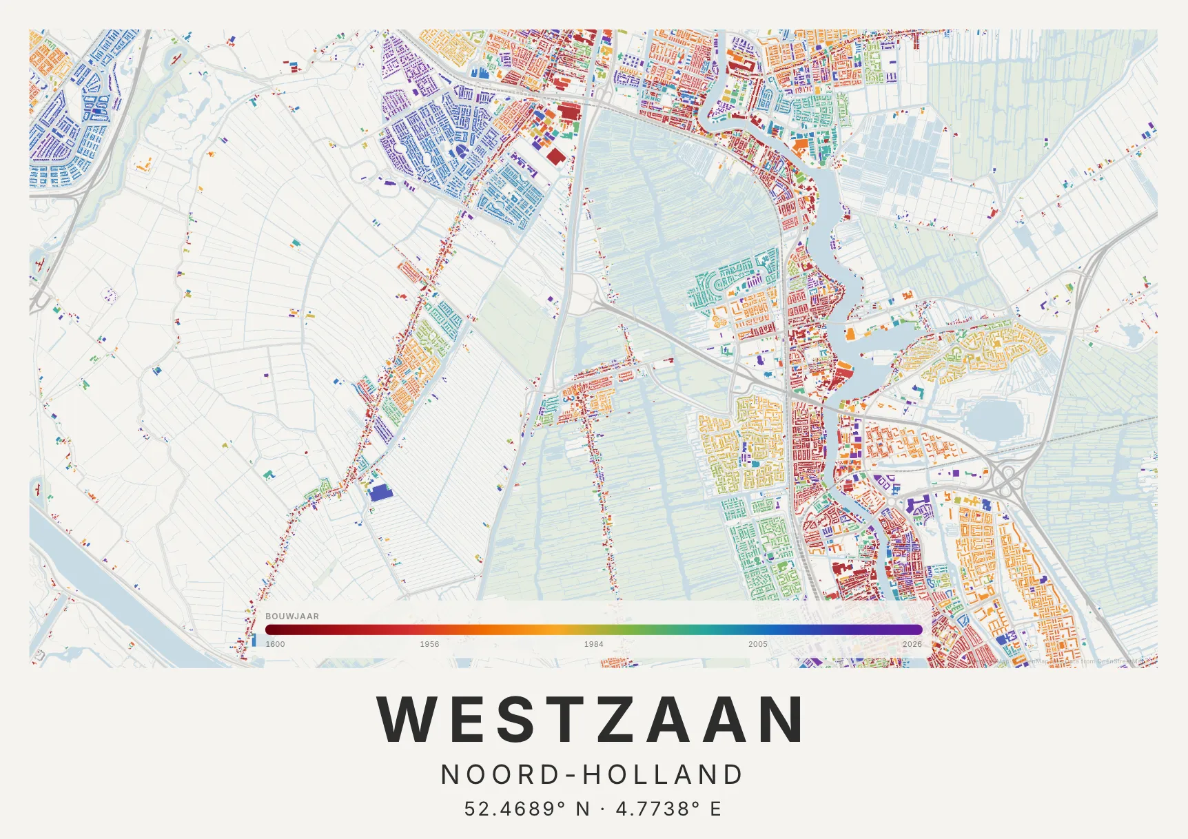 Tijdlaag liggende poster stijl